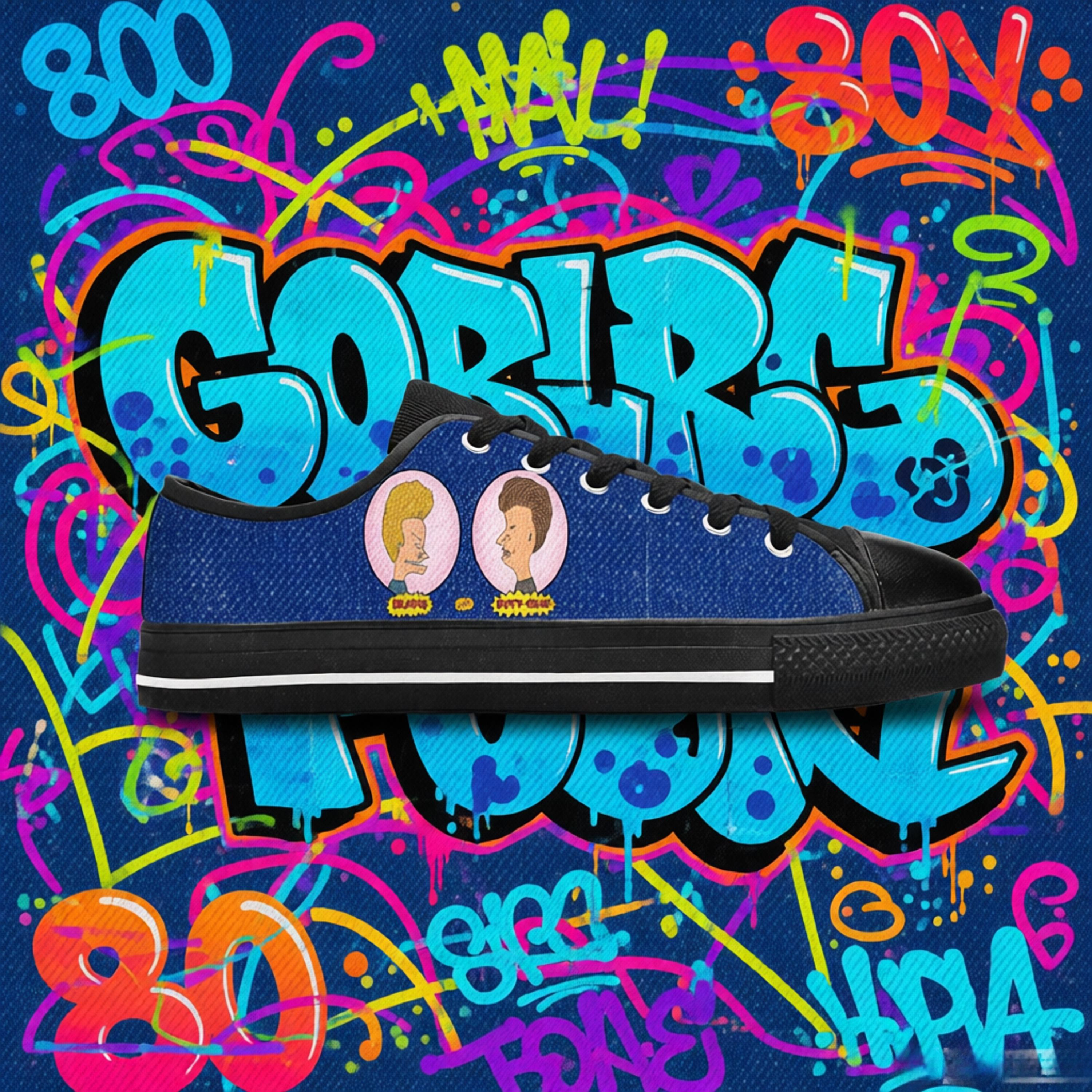 Beavis Cartoon Print Shoes Men - Women'S Shoes In The 90S ulasan dan harga