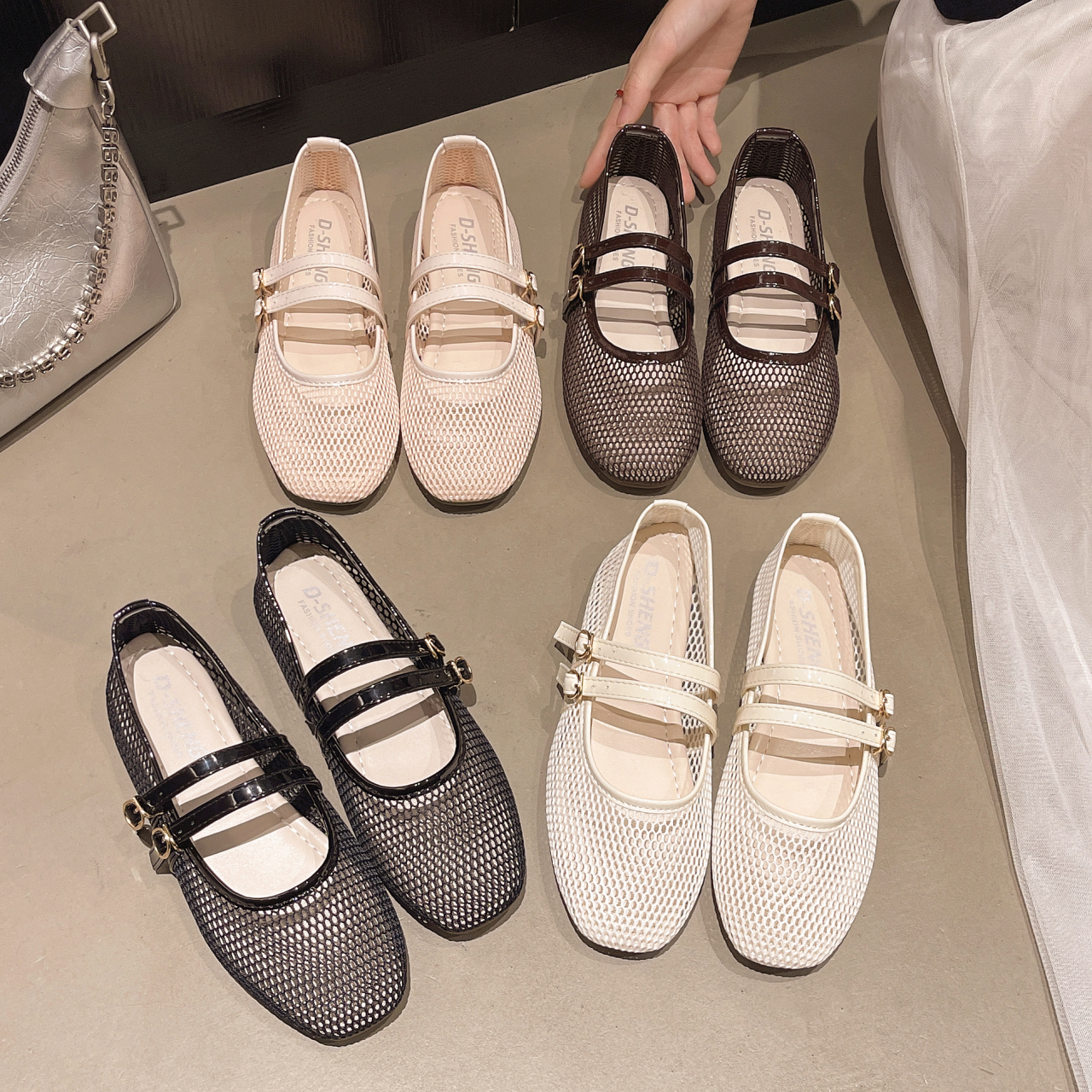 Breathable Women's Shallow-mou - Slingback Pumps Women ulasan dan harga