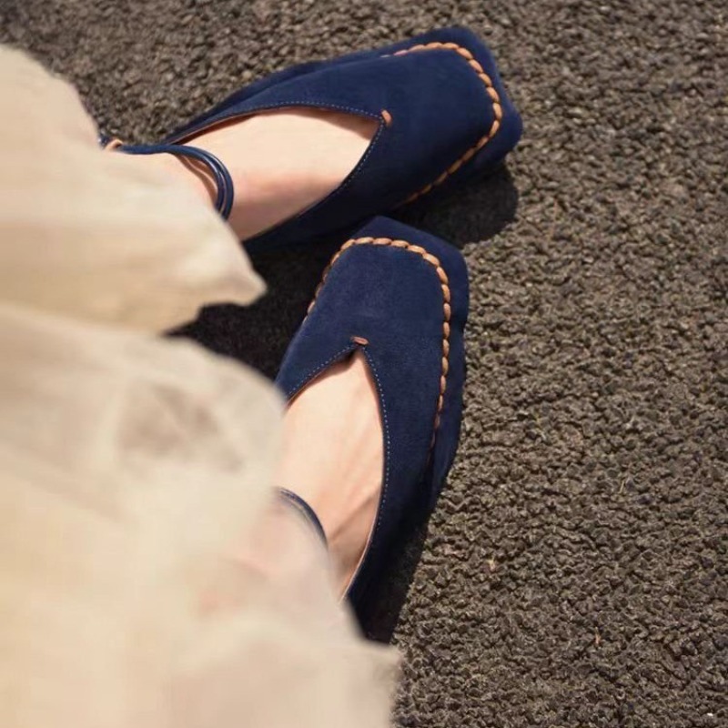 Retro Square-toe Shallow-mouth - Slingback Pumps Women ulasan dan harga