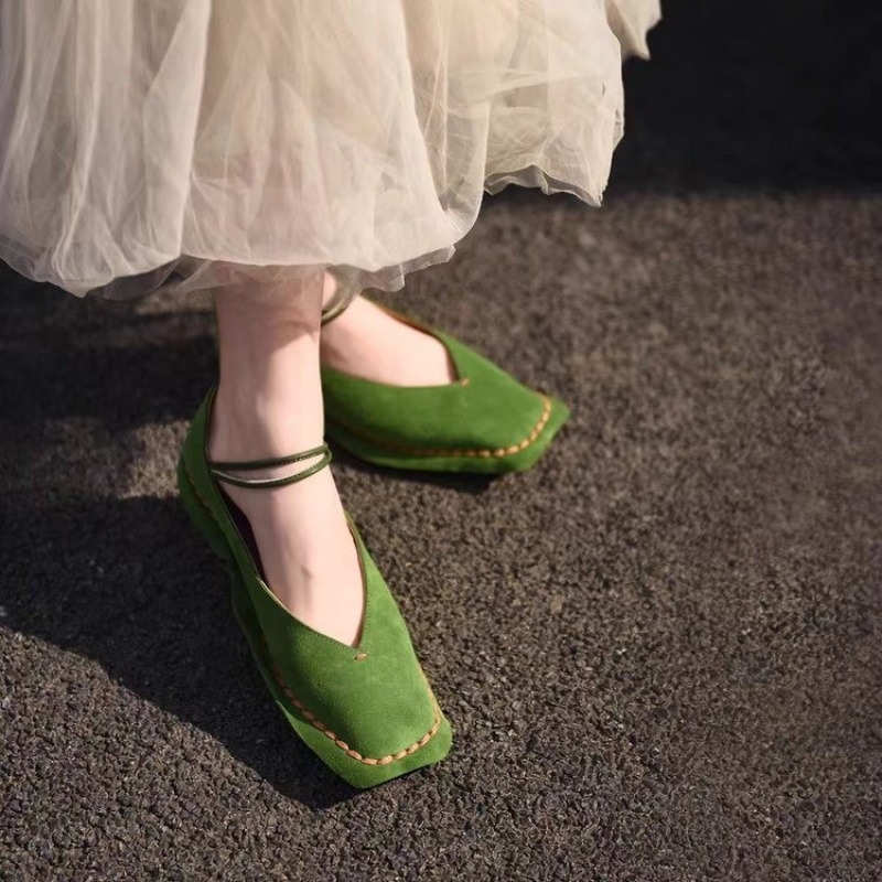 Retro Square-toe Shallow-mouth - Slingback Pumps Women ulasan dan harga