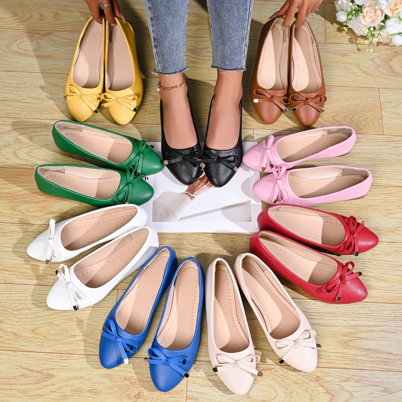 Bow Shallow Mouth Soft Sole Co - Slingback Pumps Women ulasan dan harga
