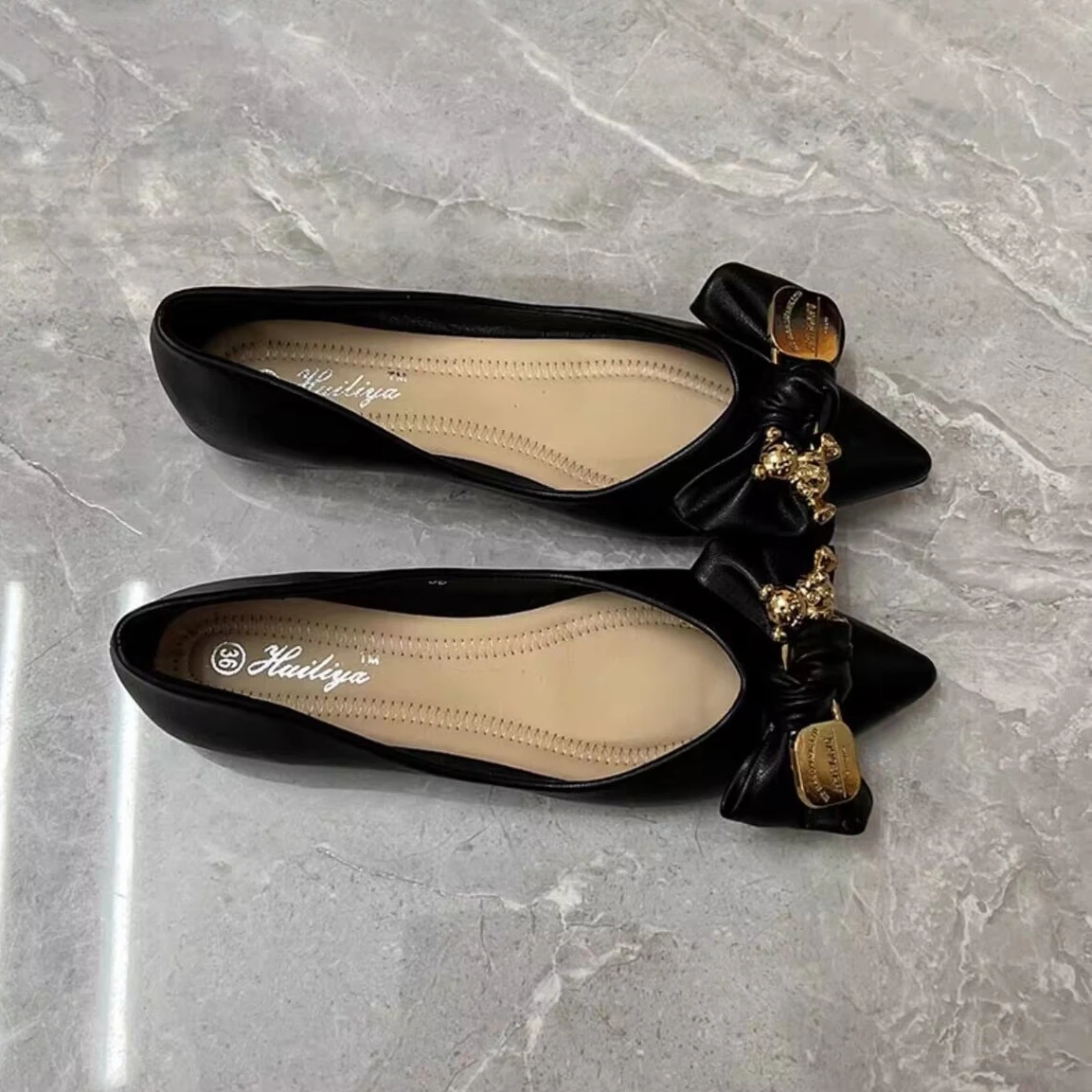Women's Flat Shoes Shallow Wit - Women Shoes Quick Delivery ulasan dan harga
