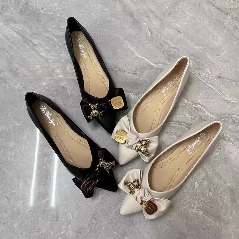 Women's Flat Shoes Shallow Wit - Women Shoes Quick Delivery ulasan dan harga